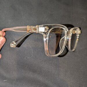 Chrome Hearts Glasses Clear And Gold